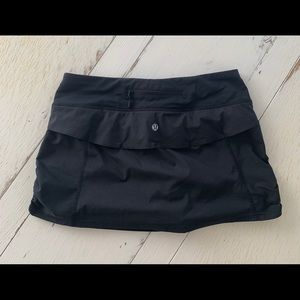 Lululemon black mini with built in shorts